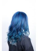初派手髪！サファイアブルー！