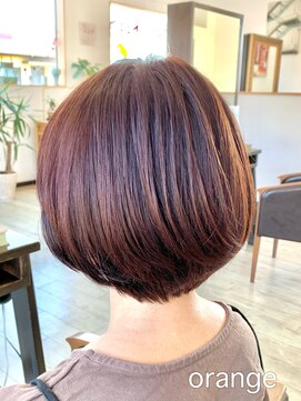 オレンジ(orange) 【orange大分賀来】ショートマッシュボブ・ピンクベージュ