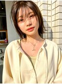顔まわりカット×ぱつっとボブ×透明感カラー
