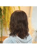 ブリーチ履歴の直毛さんウェーブパーマ