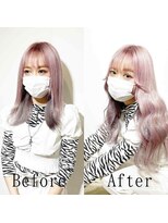 ARビューティー ギンザ(AR Beauty Ginza)&nbsp;ホワイトピンクヘア#シールエクステ#ベビーピンク#エクステ#銀座