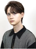 波巻き束感ショートマッシュパーマハイライト