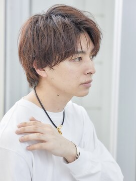 アンフィニー 銀座(ANFINI) マッシュパーマセンターパート再現性ナチュラルストレートメンズ