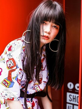 エムスラッシュ たまプラーザ(M.SLASH) 切りっぱなしオン眉小顔エアストレートM.SLASHたまプラーザ6-3★