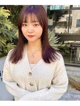 ノラ ヘアーサロン(NORA HAIR SALON) ナチュラル小顔前髪あり後れ毛サイドバング結べるボブくびれヘア