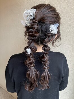バロン(baron.)の写真/【庄内駅10分】浴衣/成人式の予約◎ヘアセット~着付けまでお任せ下さい♪モチが良いから1日中可愛さキープ!