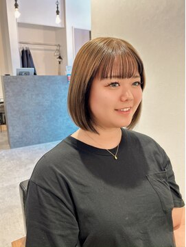 ノア(noah.) 顔まわりローライト/ブリーチで明るく/ボブ