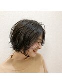 大人の小顔ショートボブ