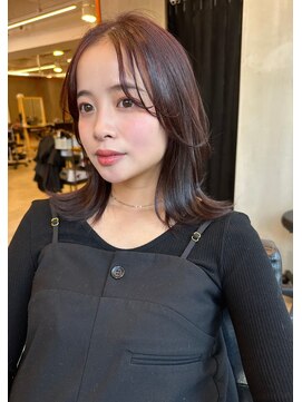 ブラン 梅田(Blanc) 【Blanc】レイヤーボブ_ラベンダーカラー_センターパート