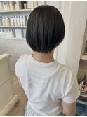 福山美容室caary 髪質改善ストレートグレージュ大人ショート20代