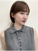 say.ボブミニボブくびれボブレイヤーボブヘーゼルグレージュ暗め