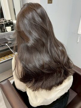 オズ 郡山駅前店(OZ) 透明感ラベンダーアッシュボブ 大人可愛いベージュレイヤーロブ