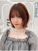 韓国風レイヤーカット髪質改善ダブルカラーハッシュカット轟れな