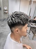 メンズスタイル×ホワイトメッシュ