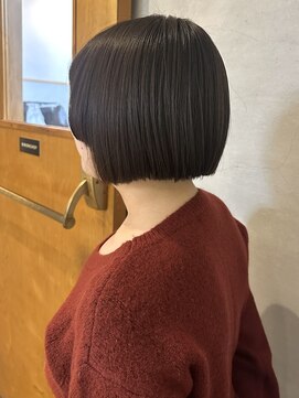 ソルト 舞鶴店(Salt) ボブ/大人ボブ/切りっぱなしボブ/うなじ脱毛/黒髪ボブ/20代/30代