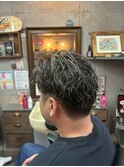 MEN’S HAIR/サーフカール/刈り上げセンターパート/印西