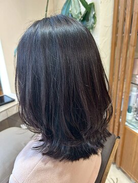 ヘアリゾート粋 ティガ 池袋店(tiga) 艶髪ミディアムレイヤー/透明感グレージュ