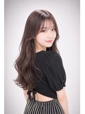 三好市美容室 透明感グレージュ韓国風ロング