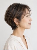 20代30代40代50代ナチュラル大人可愛いレイヤーショートボブ