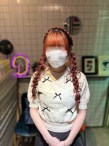 ヘアー アレス(hair ales)&nbsp;あみかちゅ×編みおろしリボン