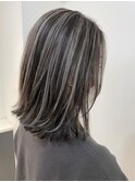 白髪ぼかしショート 346