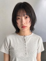 トリッカ シブヤ(TRICCA SHIBUYA)&nbsp;ウルフボブ/顔まわりレイヤー/ブルーブラック/レイヤーカット