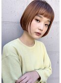 【mee.】ハセガワヒトシ　オレンジ　ミニマムボブ☆表参道