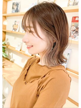 ルエ(rue) 大人可愛い20代30代40代ショートボブ◎インナーカラー外ハネボブ