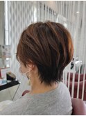 20代30代大人可愛い★小顔ショートカット前下がりくびれ前髪なし
