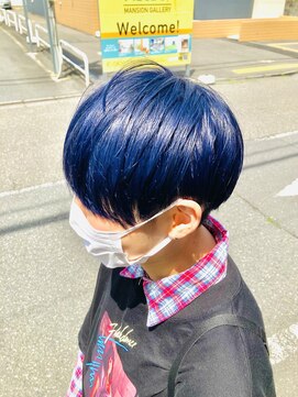 グランディール(Gran Dir) ダブルカラー/インナーカラー/ハイライト/ショート/ネイビー