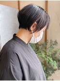 #耳だしショート#小顔補正立体カット#黒髪#ヘルシースタイル
