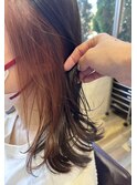 ブリーチなし☆インナーカラー×オレンジ
