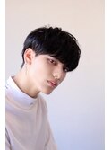 MEN'S HAIRアッシュブラックマッシュパーマ