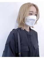 モアナバイヘッドライト 浦添店(Moana by HEADLIGHT)&nbsp;Moana【浦添】#レイヤーボブ#ブロンド#結べるボブ#ベージュ