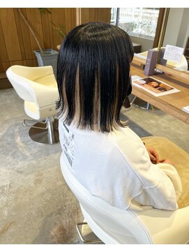 フラム(fulam) 切りっぱなしボブ×インナーブロンド