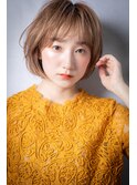 フレンチカジュアルハイライトくせ毛風こなれボブw上尾20代30代