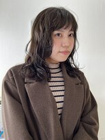 ニュイ(NUIT)&nbsp;ブリーチ無しダブルカラーオリーブベージュカラーレイヤーカット