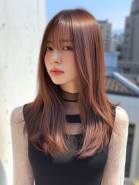ジゼル 博多筑紫口店(GiseL) ロング シースルーバング 顔周り 透明感カラー 20代30代