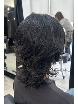 アクアオモテサンドウ(ACQUA omotesando) ＊くびれミディアムウルフパーマ！くびれウルフレイヤーパーマ