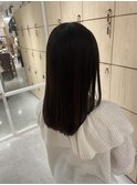 髪質改善ストレートふんわり可愛いミディアムレイヤー
