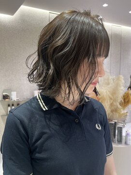 マイル 渋谷(mile) 【SATSUKI】ボブ/ブリーチなしオリーブアッシュ