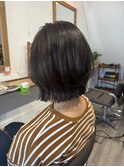 レイヤーボブ×ダークグレージュ