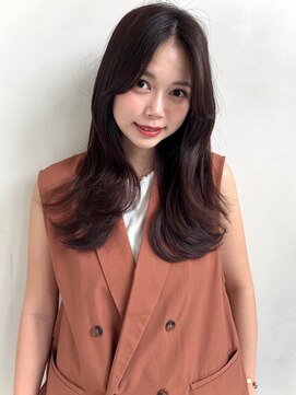 ザックラフィネ(ZACC raffine) レイヤー/かきあげ前髪/くびれヘア/セミロング/縮毛矯正