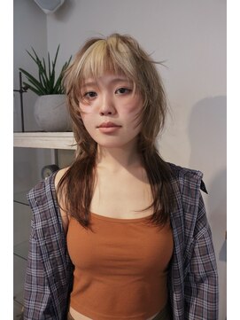 ステップボーンカットオオサカ(STEP BONE CUT OSAKA Via TICK-TOCK) 【ステップボーンカット】デザインカラー/ブラウンローライト