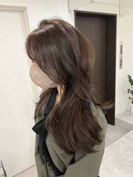 ブラウン/レイヤーカット/マロンベージュ/ブリーチなし