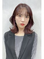トップシェイプ(TOP SHAPE) ラベンダーピンクくびれミディアムボブ透明感ヘア