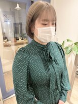 メルト 吉祥寺(melt)&nbsp;ミルクティーベージュハイトーンボブ　韓国シースルーバング