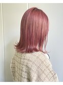 ピンク ブリーチ ダブルカラー