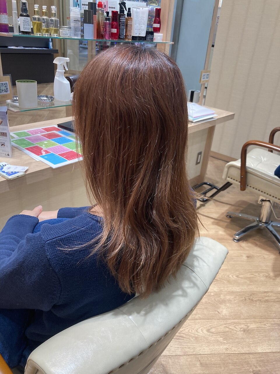 サーモンピンク×ブリーチなし×Aライン×暖色×似合わせ：L175036730