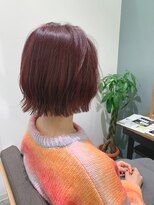 ライクバイコトナ 越谷(RIKE by kotona) 切りっぱなしボブ×ワインレッド